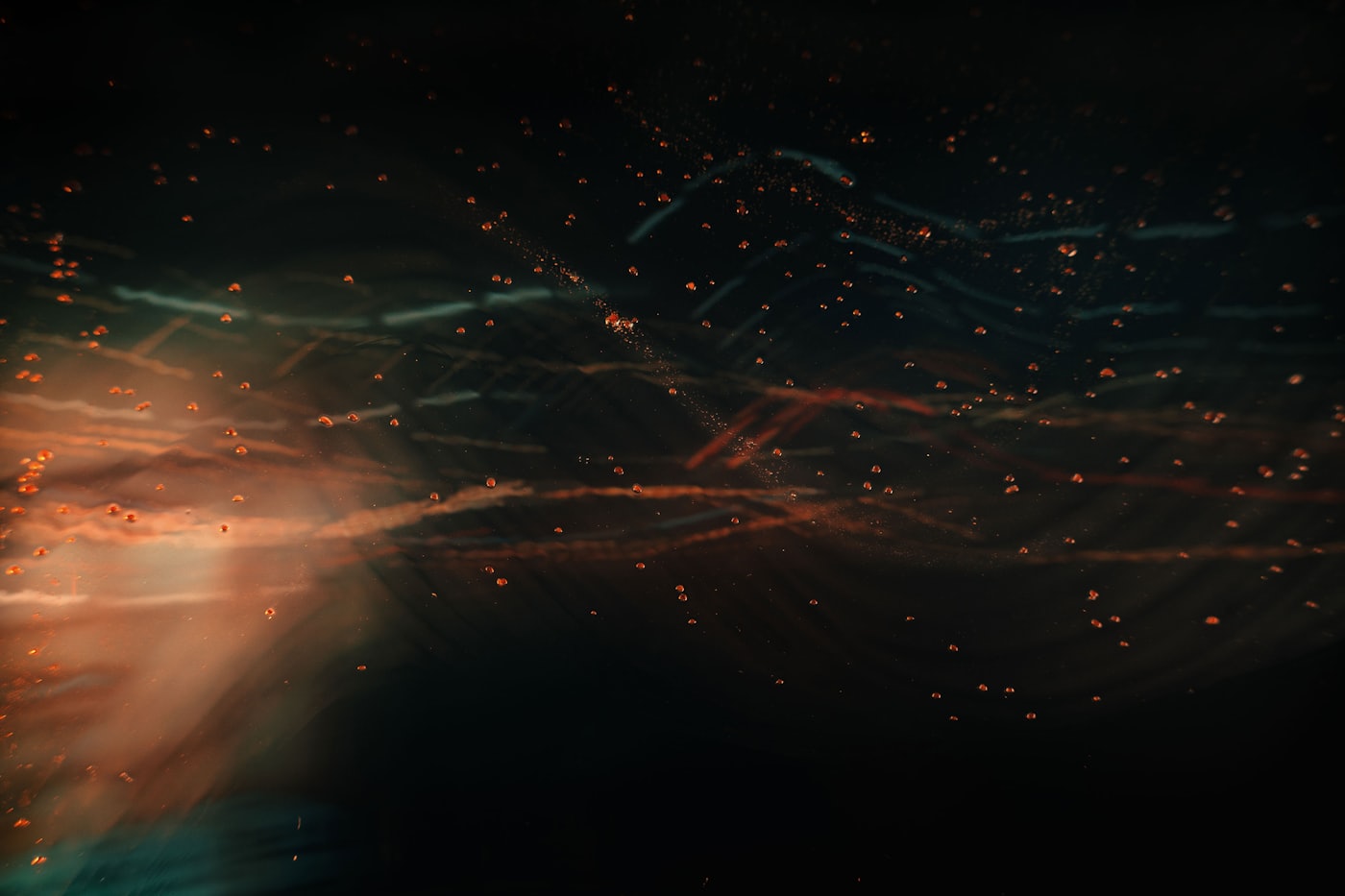 Abstract warm data-flow visual